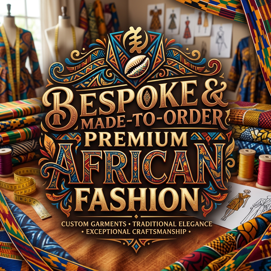 Bespoke and made-to-order premium African fashion with custom garments and traditional elegance
